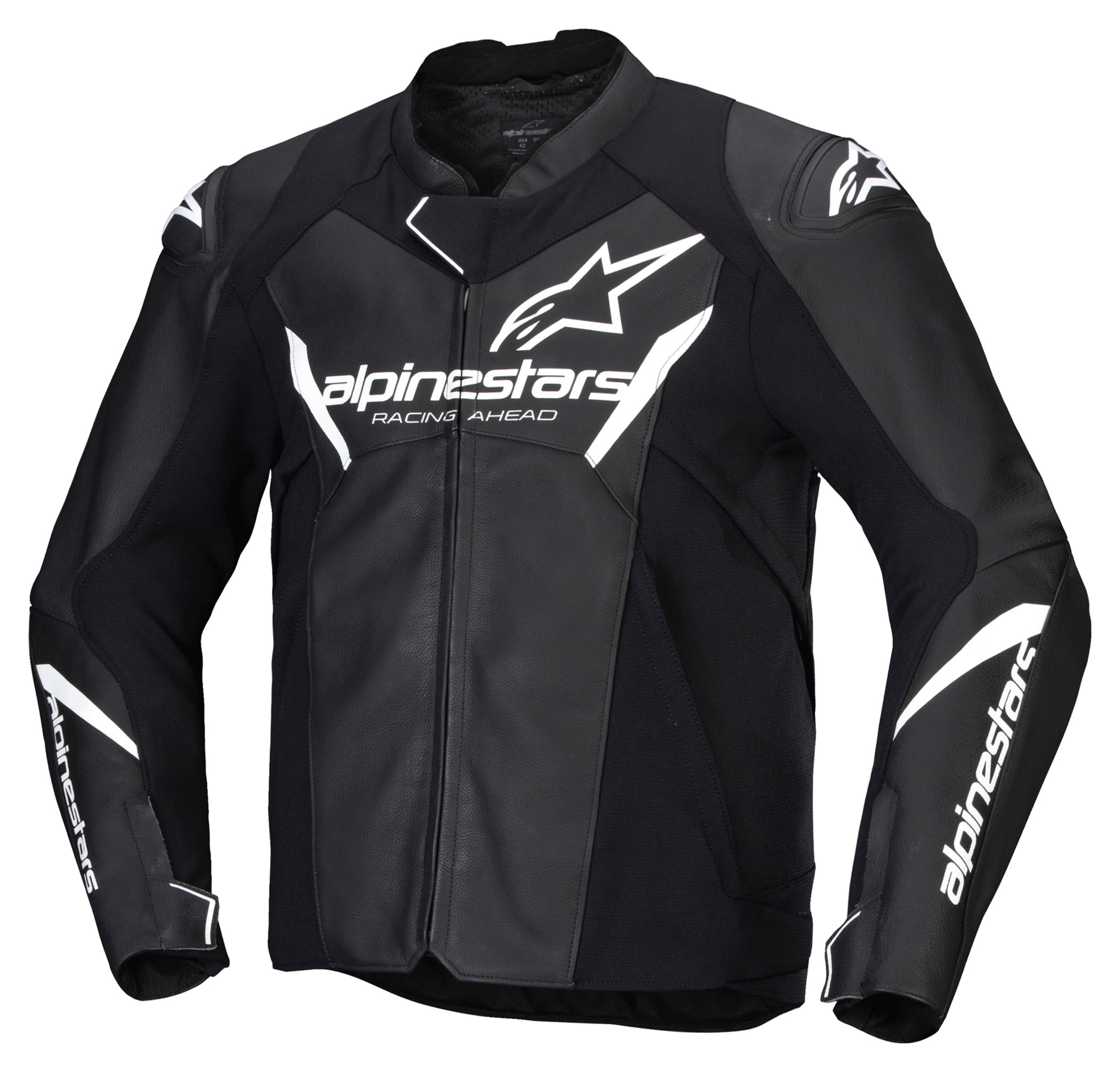 Geacă Moto Faster V3 Alpinestars - Piele, Protecții Nivel 1