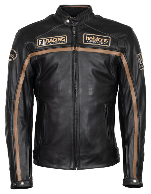 Geacă Moto Helstons Daytona Louis Edition - Vintage, Piele, Membrană
