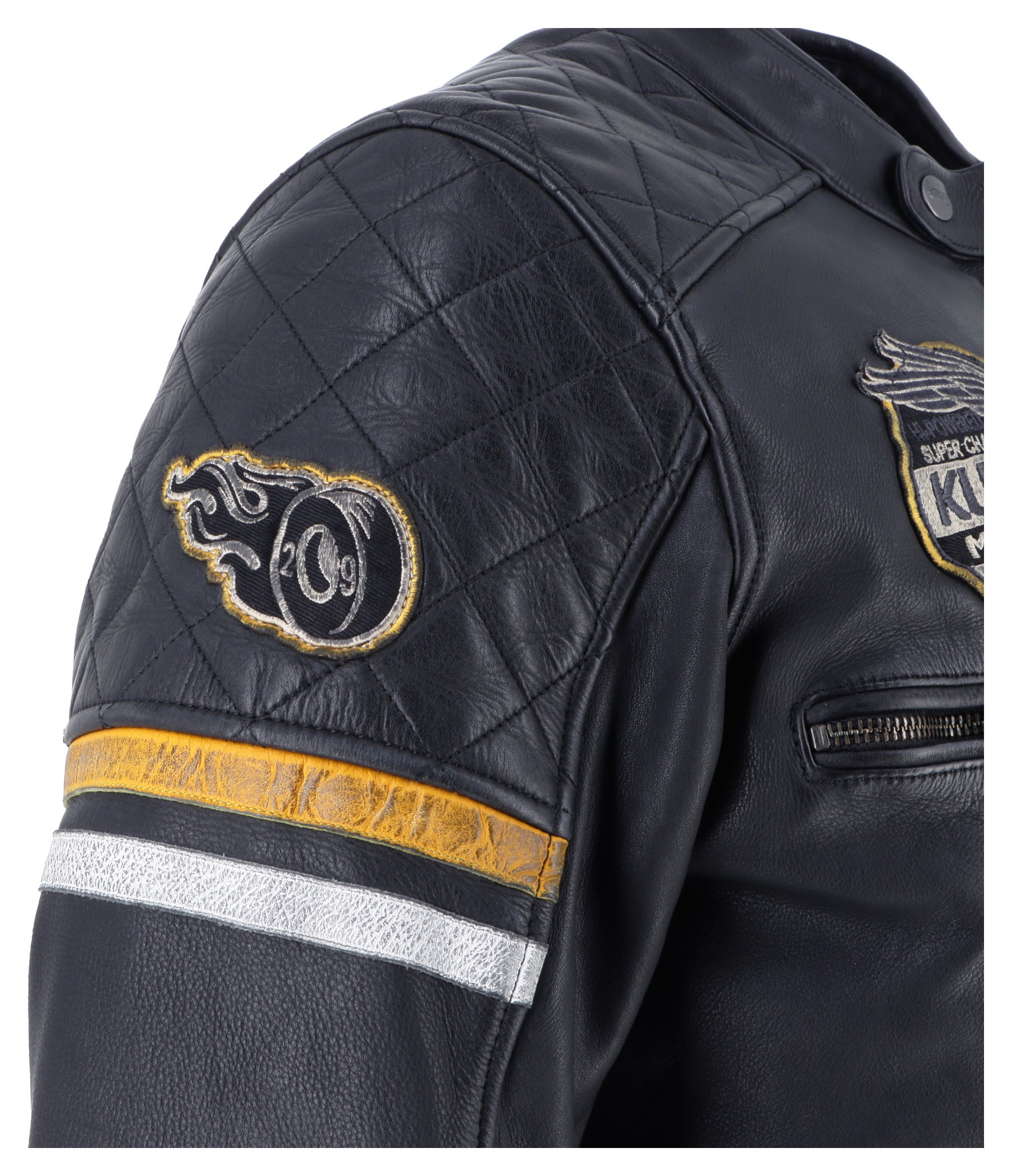 Geacă Moto Helstons Von Dutch Race Now - Vintage, Piele, Protecții