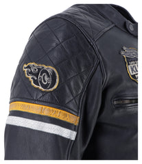 Geacă Moto Helstons Von Dutch Race Now - Vintage, Piele, Protecții