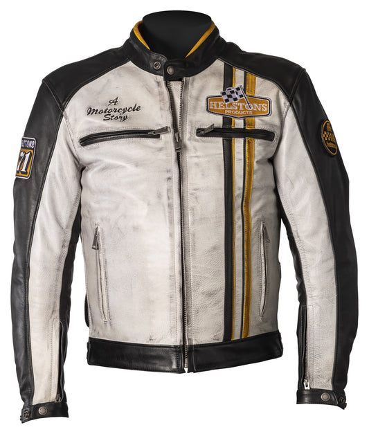 Geacă Moto Indy Louis - Piele, Protecții, Impermeabilă
