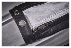 Geacă Moto Indy Louis - Piele, Protecții, Impermeabilă