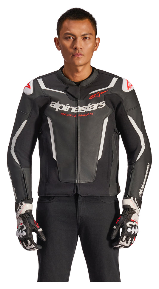 Geacă Moto Piele Alpinestars GP Force V2 - Protecție AA, Confort Sportiv
