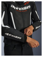 Geacă Moto Piele Alpinestars GP Force V2 - Protecție AA, Confort Sportiv