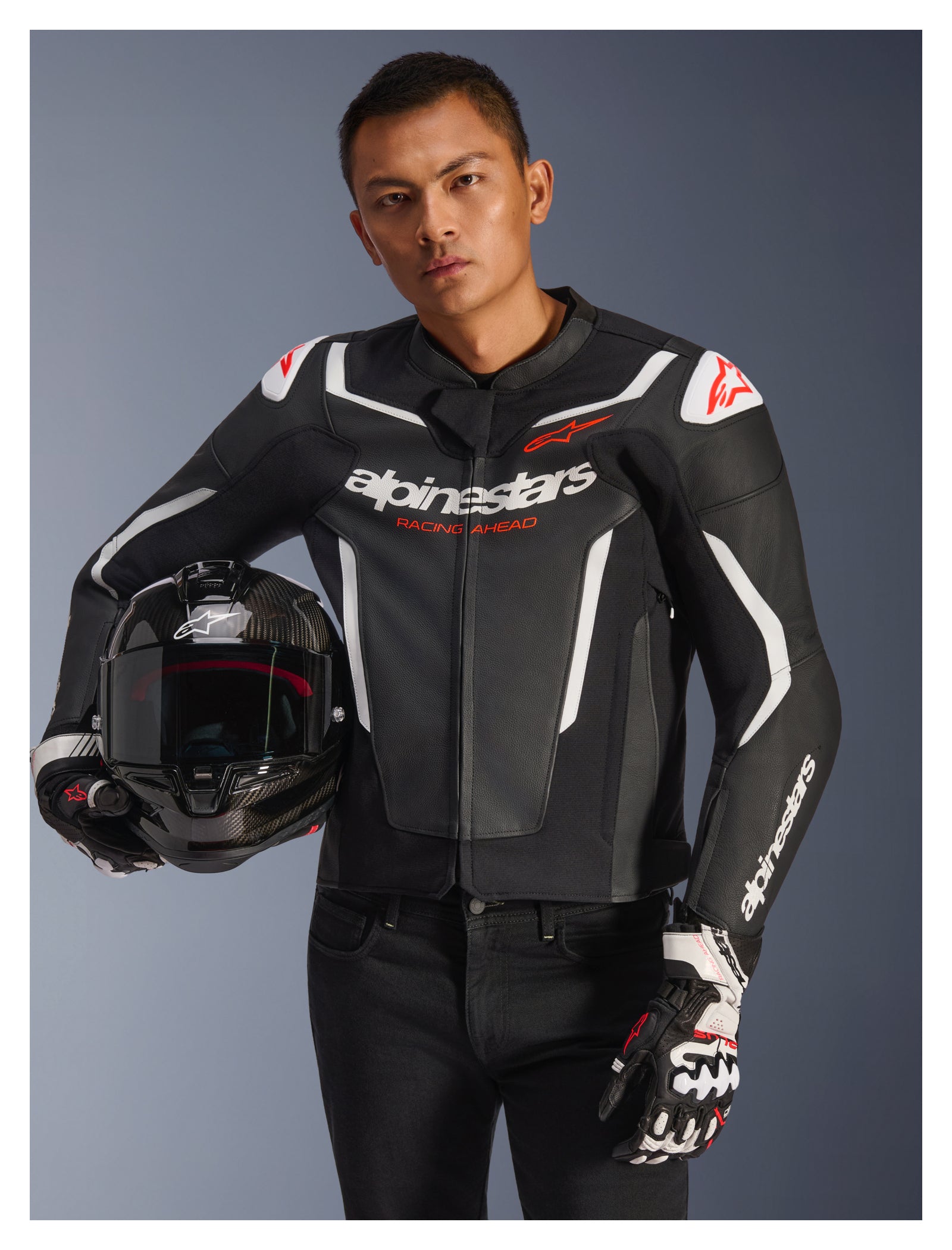 Geacă Moto Piele Alpinestars GP Force V2 - Protecție AA, Confort Sportiv