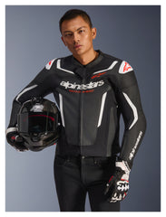 Geacă Moto Piele Alpinestars GP Force V2 - Protecție AA, Confort Sportiv