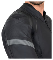 Geacă Moto Piele C-11.07 Rekurv - Sportivă, Perforată, Protecții Nivel 2