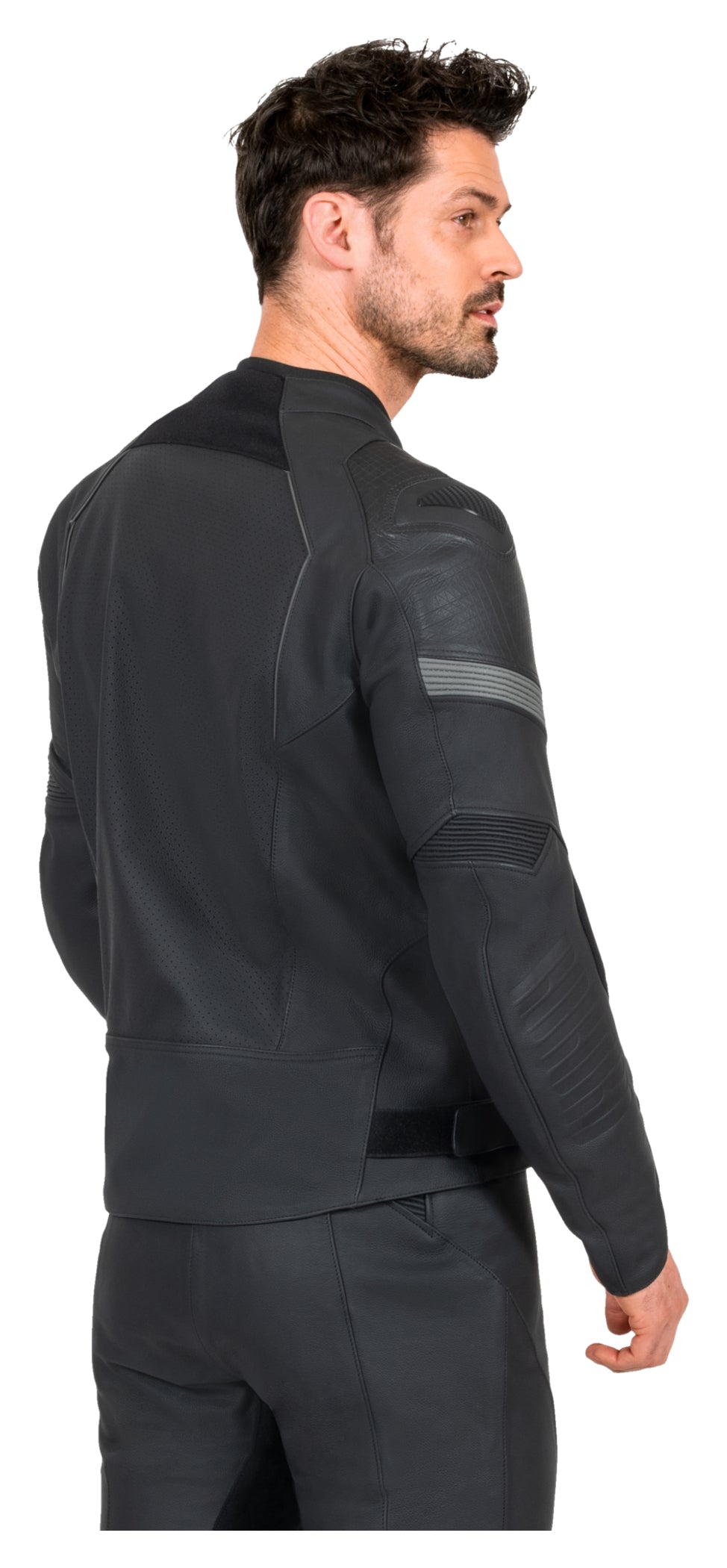 Geacă Moto Piele C-11.07 Rekurv - Sportivă, Perforată, Protecții Nivel 2