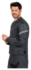 Geacă Moto Piele C-11.07 Rekurv - Sportivă, Perforată, Protecții Nivel 2