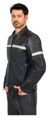 Geacă Moto Piele Classic Louis - Perforată, Protecții Incluse