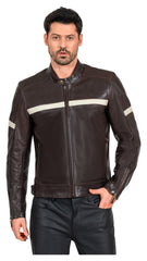 Geacă Moto Piele Classic Louis - Perforată, Protecții Incluse