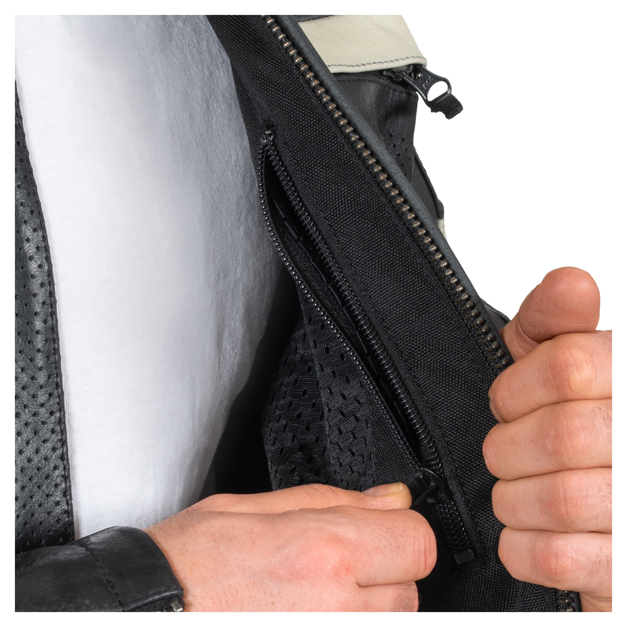 Geacă Moto Piele Classic Louis - Perforată, Protecții Incluse