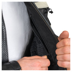 Geacă Moto Piele Classic Louis - Perforată, Protecții Incluse