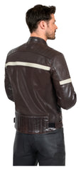 Geacă Moto Piele Classic Louis - Perforată, Protecții Incluse