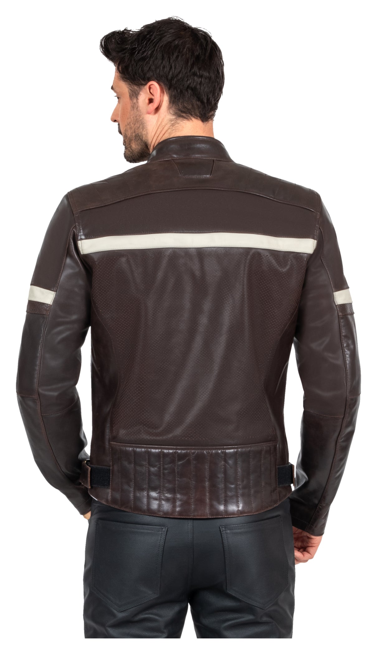 Geacă Moto Piele Classic Louis - Perforată, Protecții Incluse