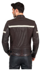 Geacă Moto Piele Classic Louis - Perforată, Protecții Incluse