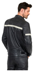 Geacă Moto Piele Classic Louis - Perforată, Protecții Incluse