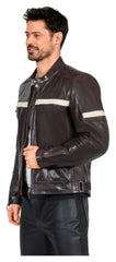 Geacă Moto Piele Classic Louis - Perforată, Protecții Incluse