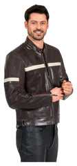 Geacă Moto Piele Classic Louis - Perforată, Protecții Incluse