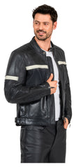 Geacă Moto Piele Classic Louis - Perforată, Protecții Incluse