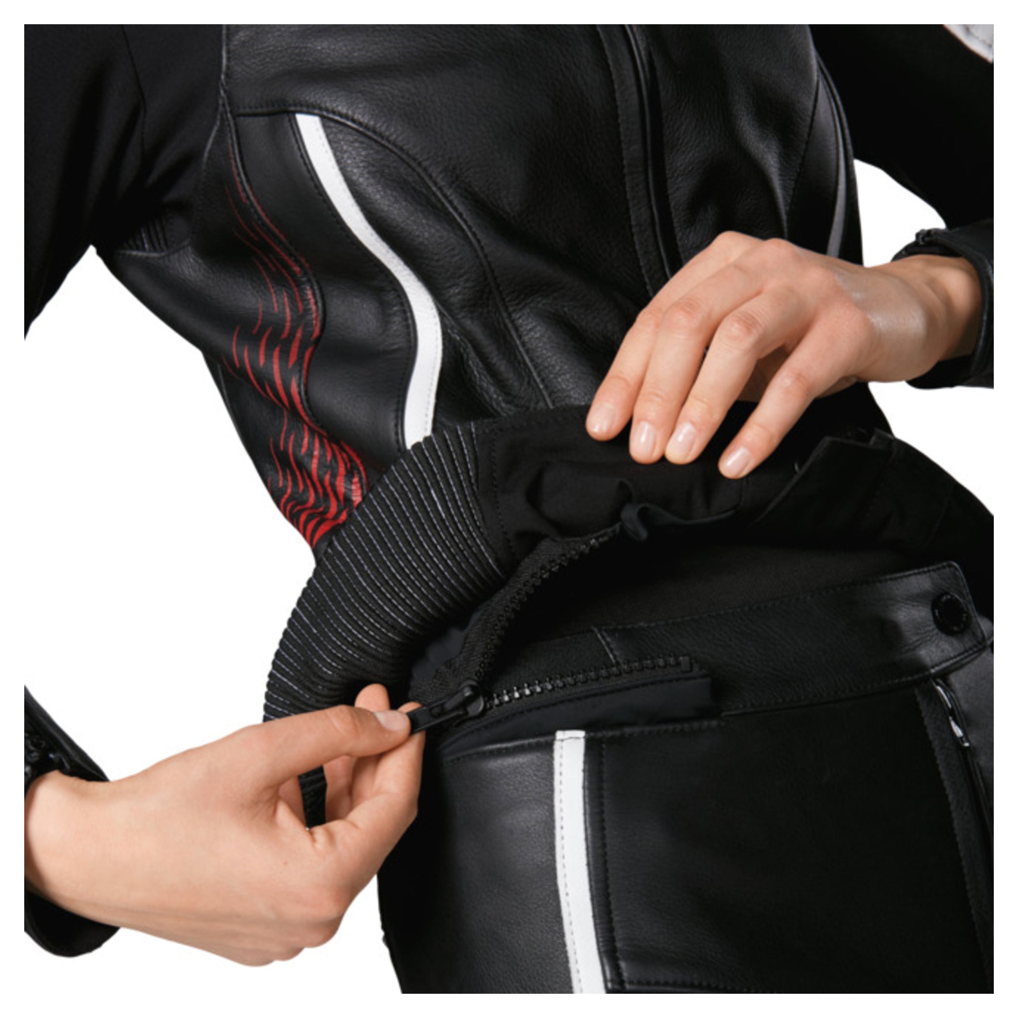Geacă Moto Piele Damă C-21.04 Rekurv - Sportivă, Protecție AA