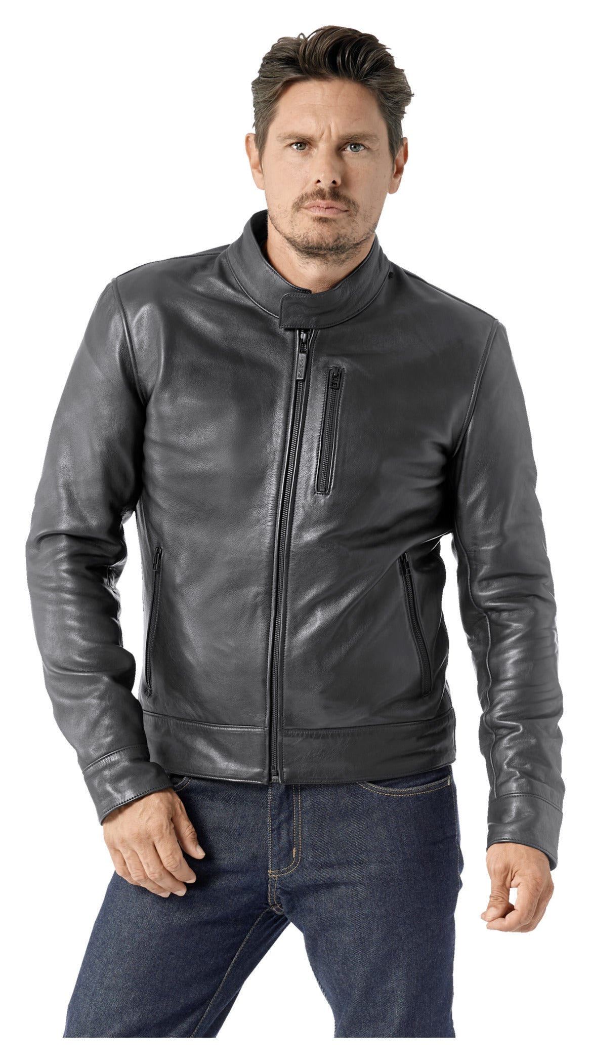 Geacă Moto Piele DL-JM-1 Louis - Design Clasic, Protecție Nivel 2