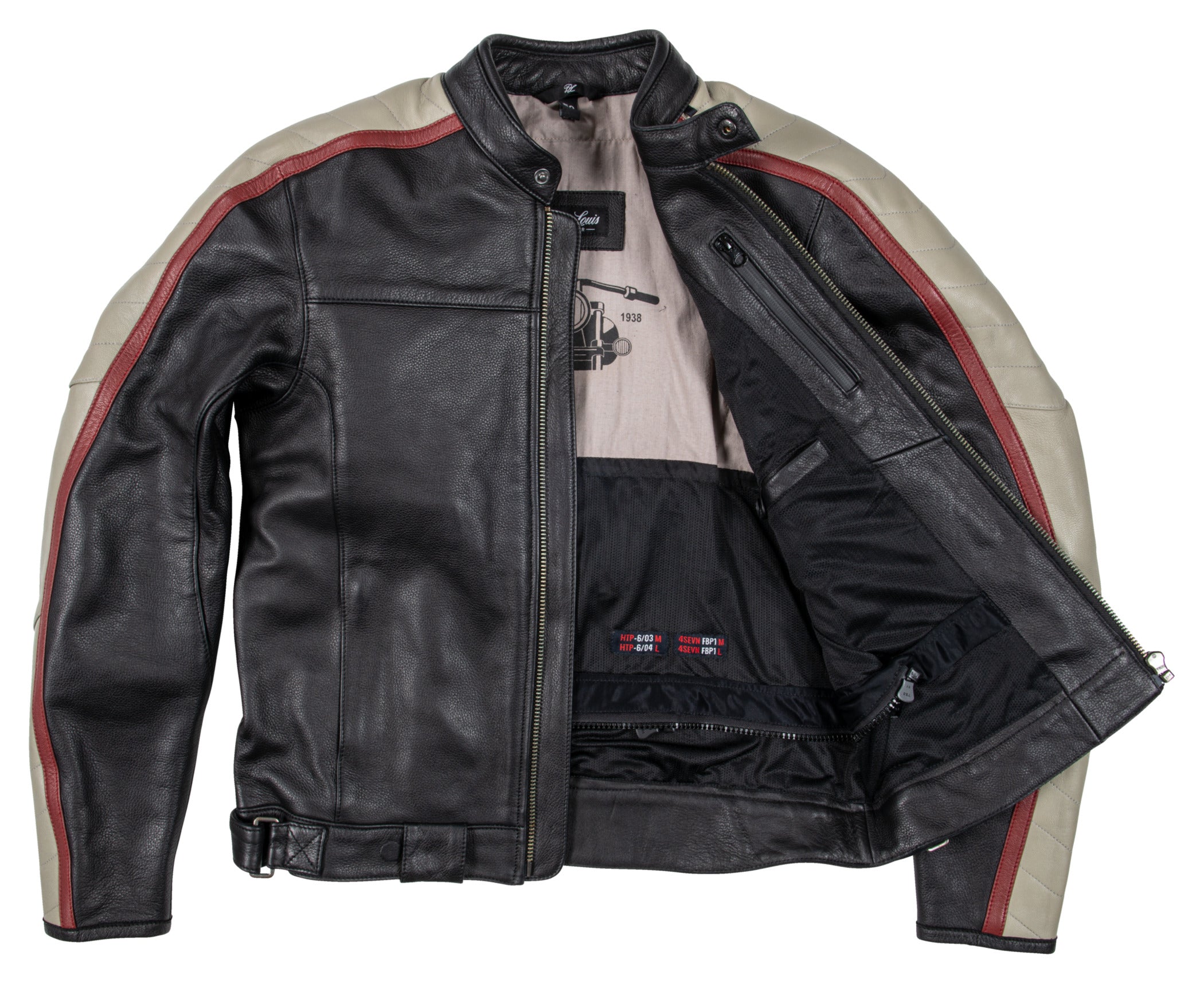 Geacă Moto Piele DL-JM-10 Detlev Louis - Retro, Protecție AA