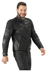 Geacă Moto Piele DL-JM-5 Louis - Protecție Nivel 2, Clasa A