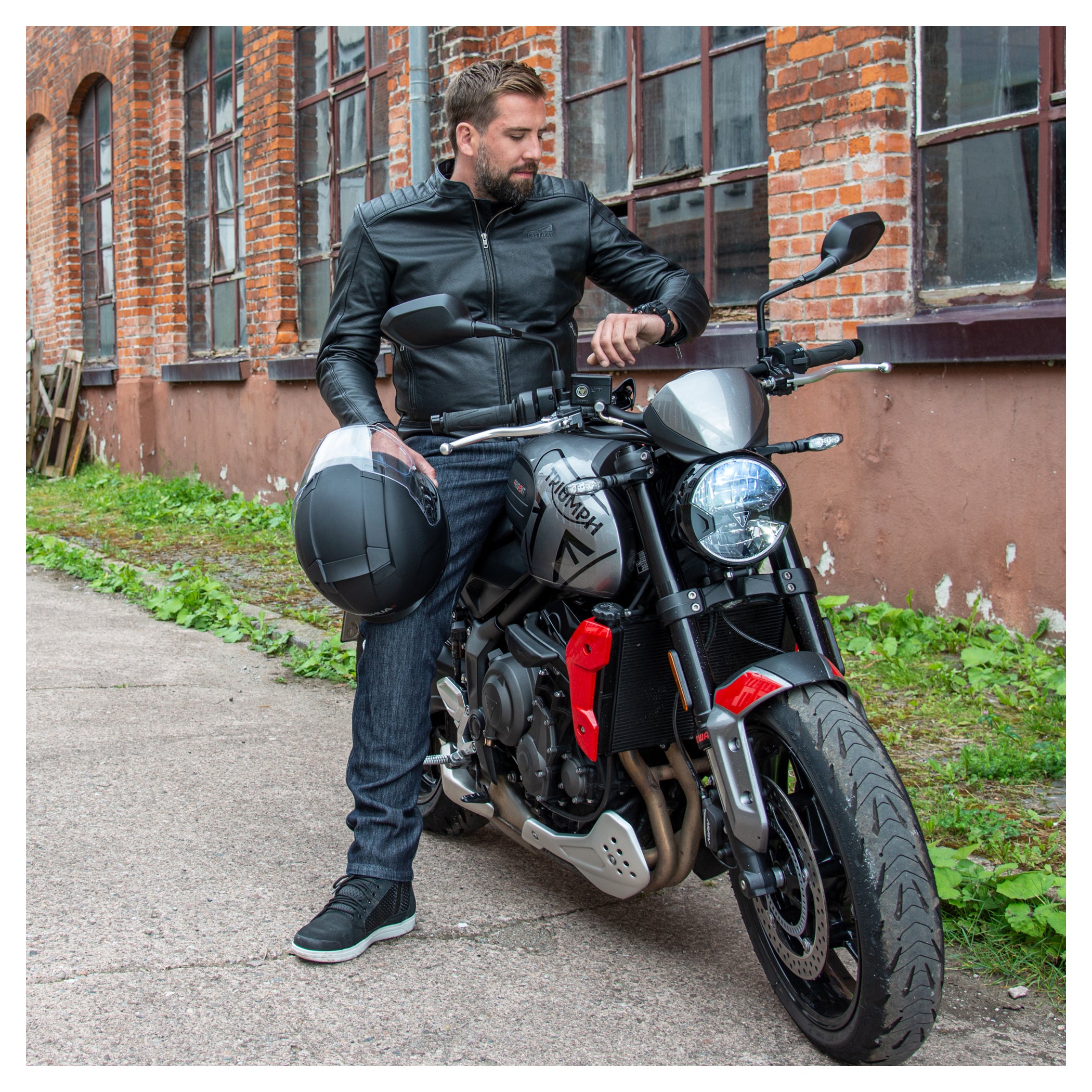 Geacă Moto Piele Fastway City Men 211 - Stil Clasic, Robustă