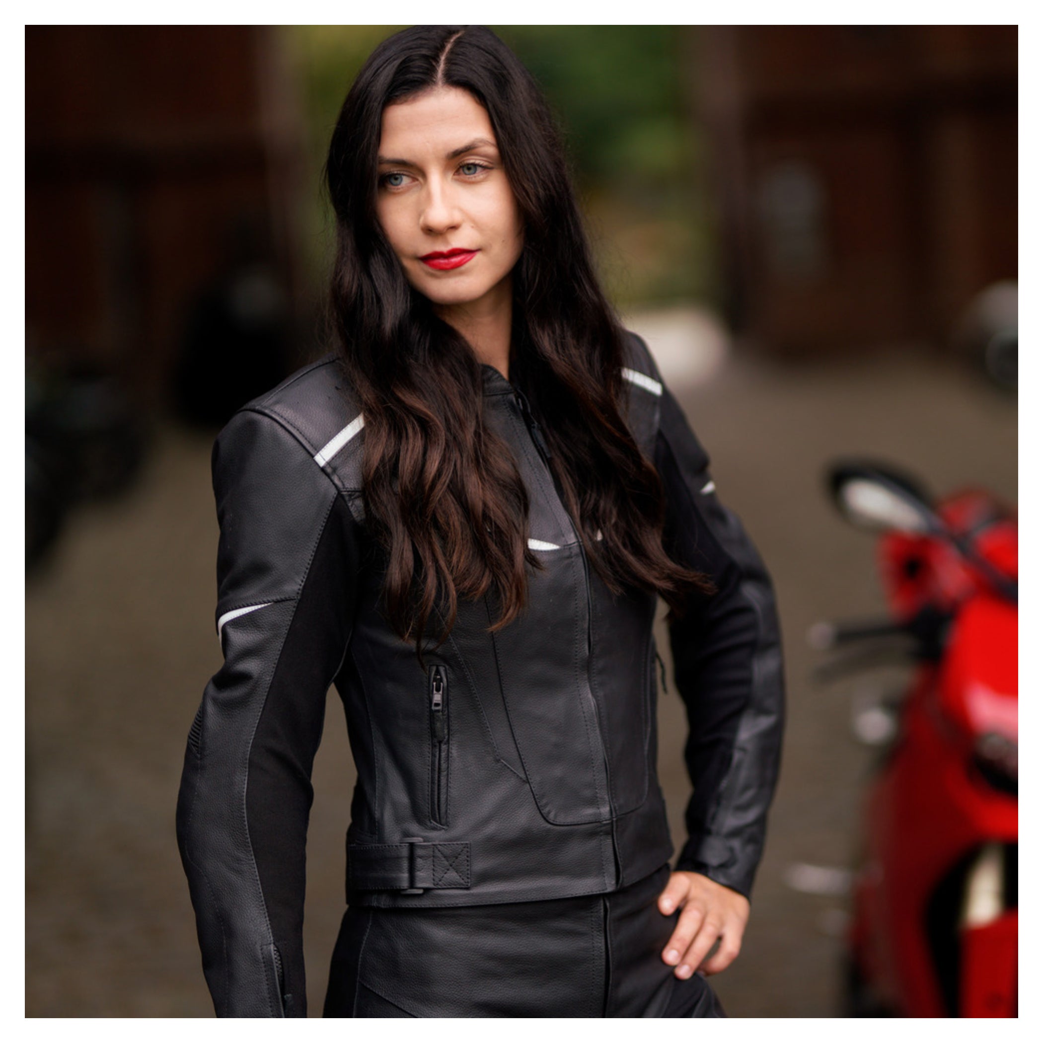 Geacă Moto Piele Fastway Sport Women 191 - Protecție Nivel 2