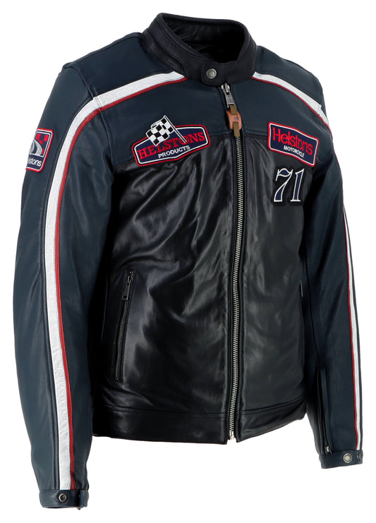 Geacă Moto Piele Formula Sport Helstons - Retro, Protecție