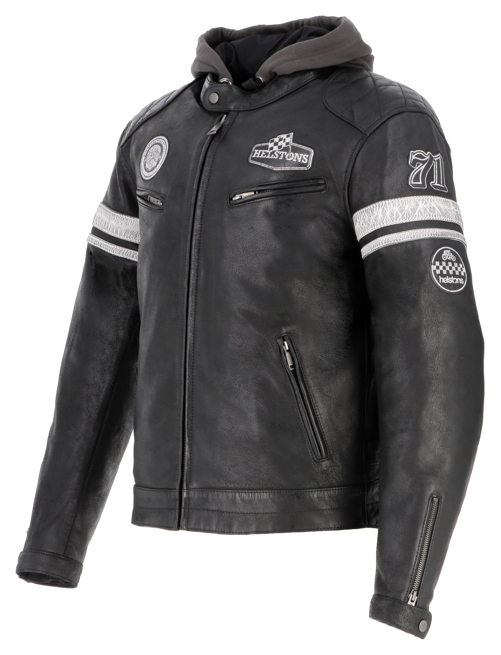 Geacă Moto Piele Helstons Riposte - Vintage Urban