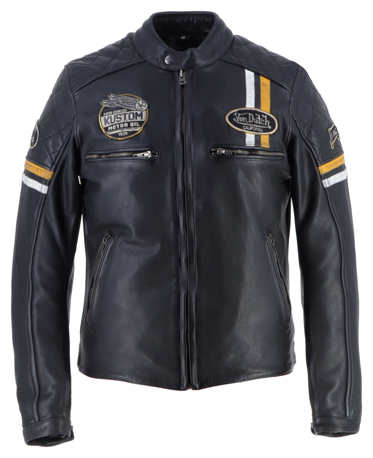 Geacă Moto Piele Helstons Von Dutch Race Now - Vintage, Impermeabilă