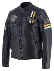 Geacă Moto Piele Helstons Von Dutch Race Now - Vintage, Impermeabilă