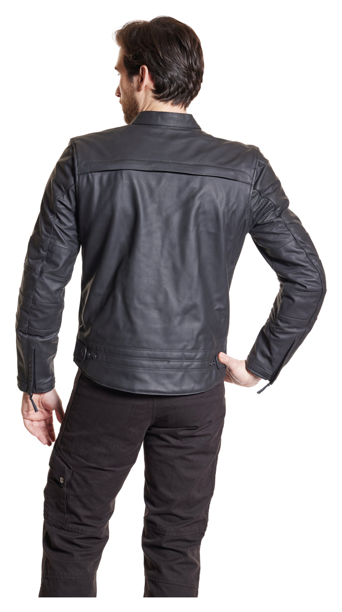 Geacă Moto Piele L-2201 Fastway - Clasic, Robustă, Protecție