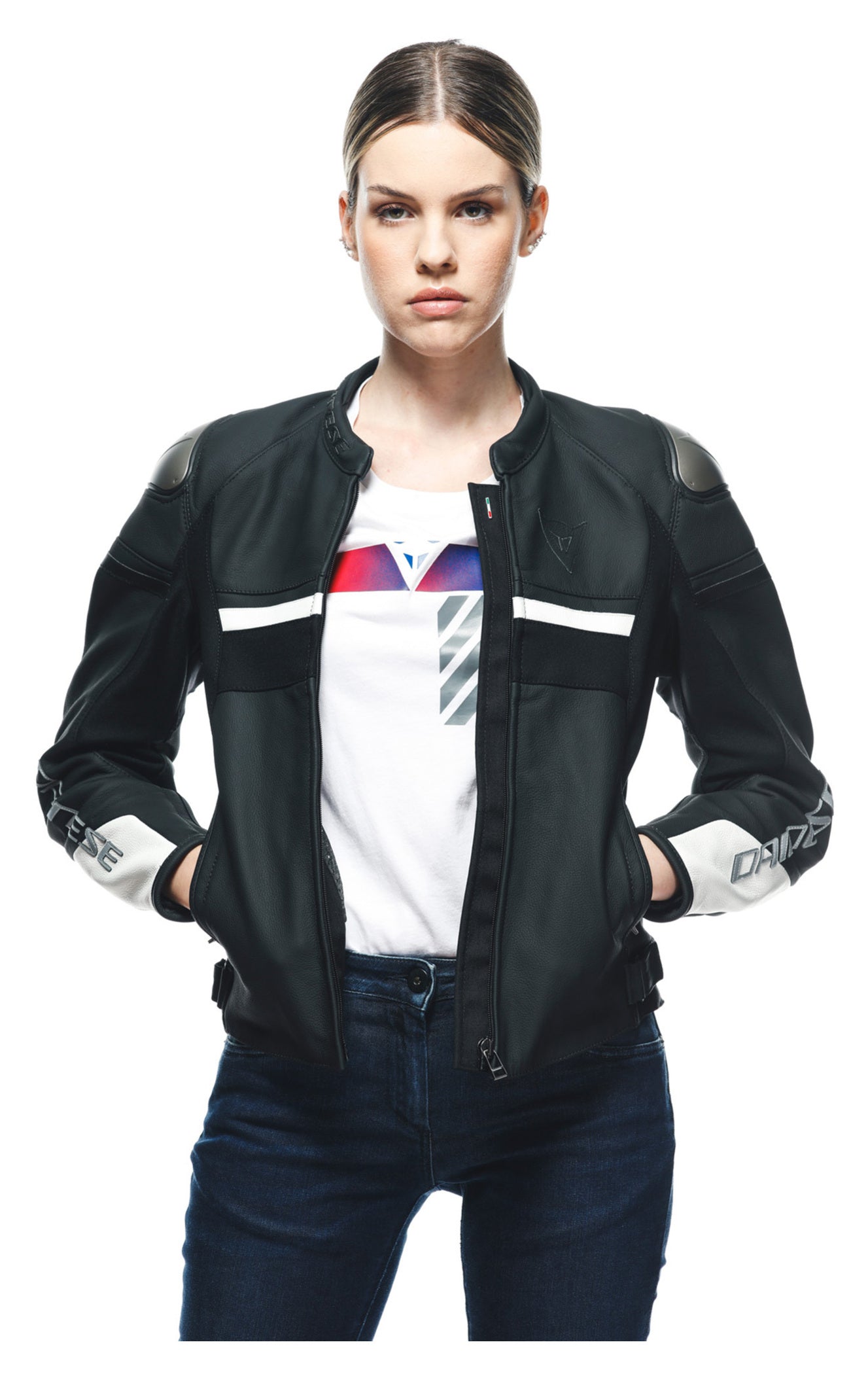 Geacă Moto Piele Rapida Lady Dainese - Confort și Protecție Feminină