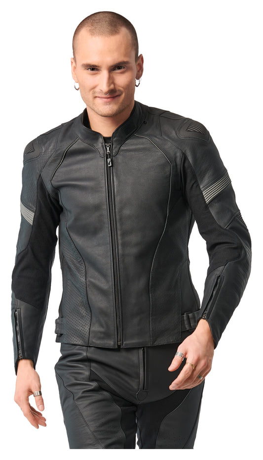 Geacă Moto Piele REKURV C-11.01 - Sportivă, Perforată