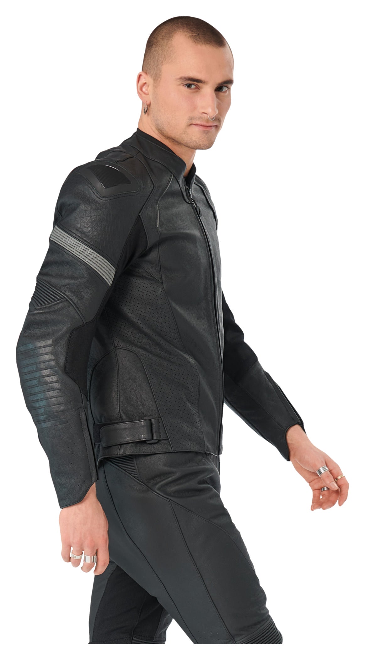Geacă Moto Piele REKURV C-11.01 - Sportivă, Perforată
