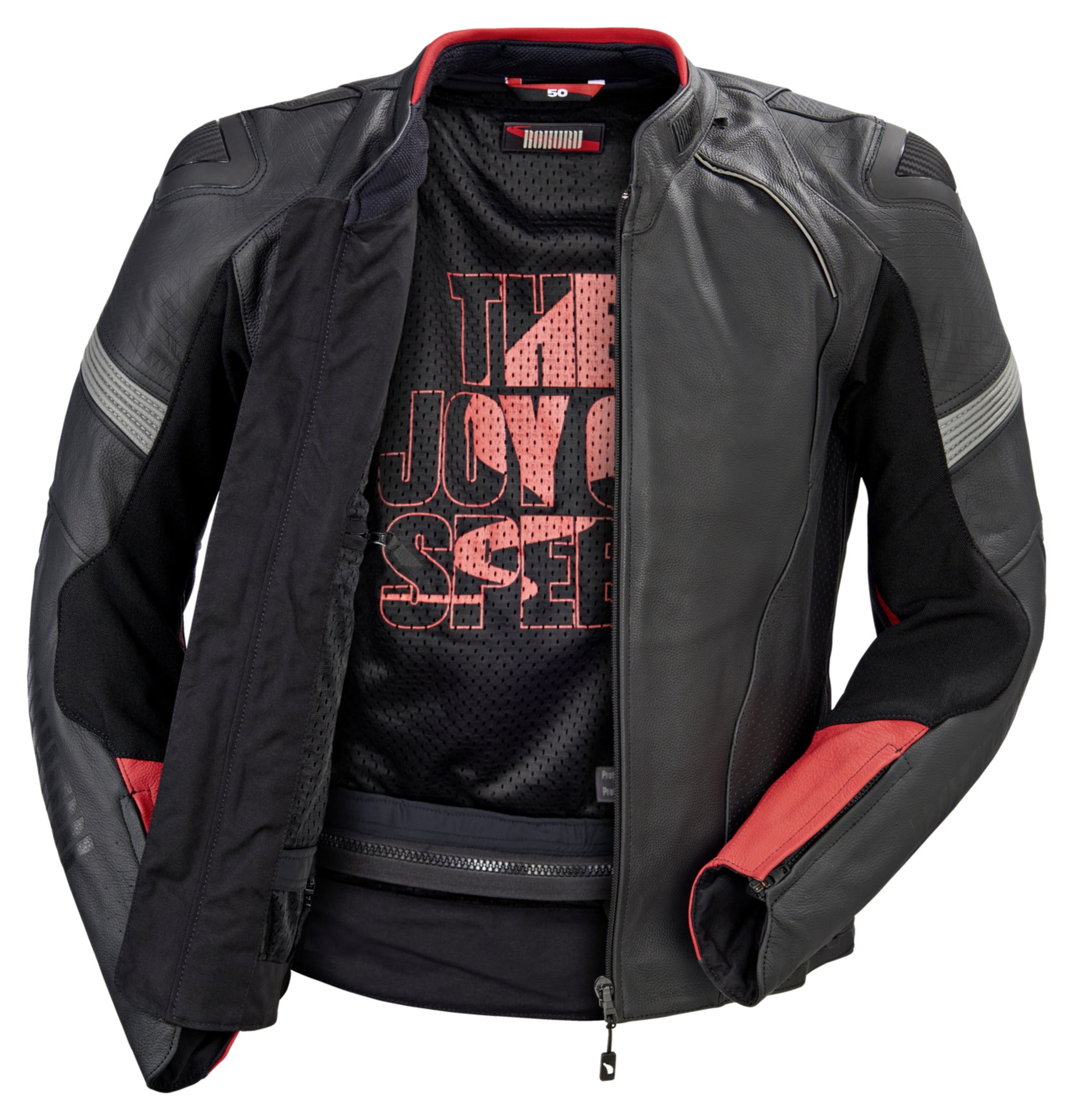 Geacă Moto Piele REKURV C-11.01 - Sportivă, Perforată