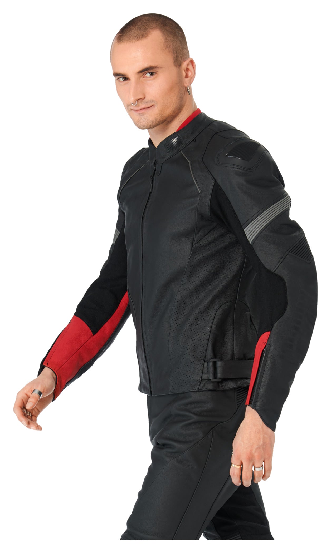 Geacă Moto Piele REKURV C-11.01 - Sportivă, Perforată