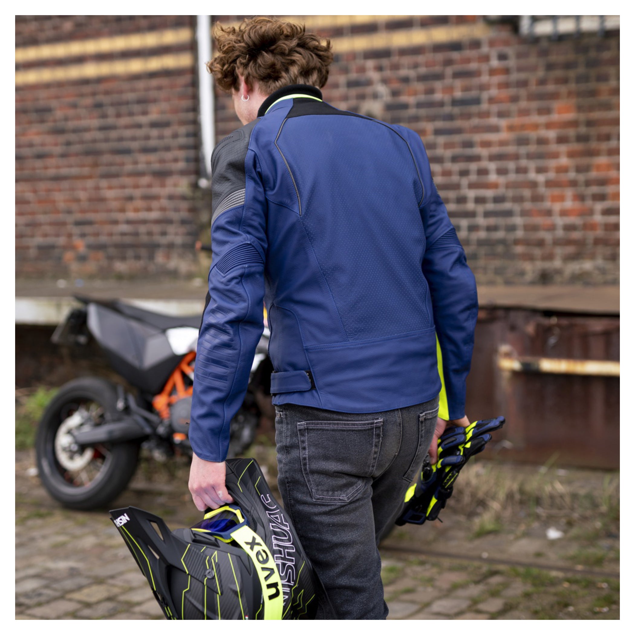 Geacă Moto Piele REKURV C-11.01 - Sportivă, Perforată