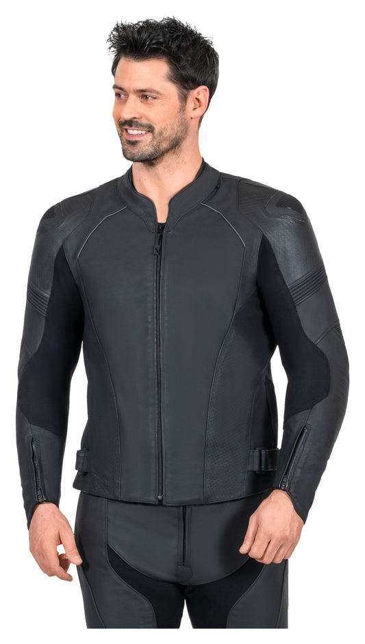 Geacă Moto Piele Rekurv C-11.07 Bărbați - Sportivă, Perforată