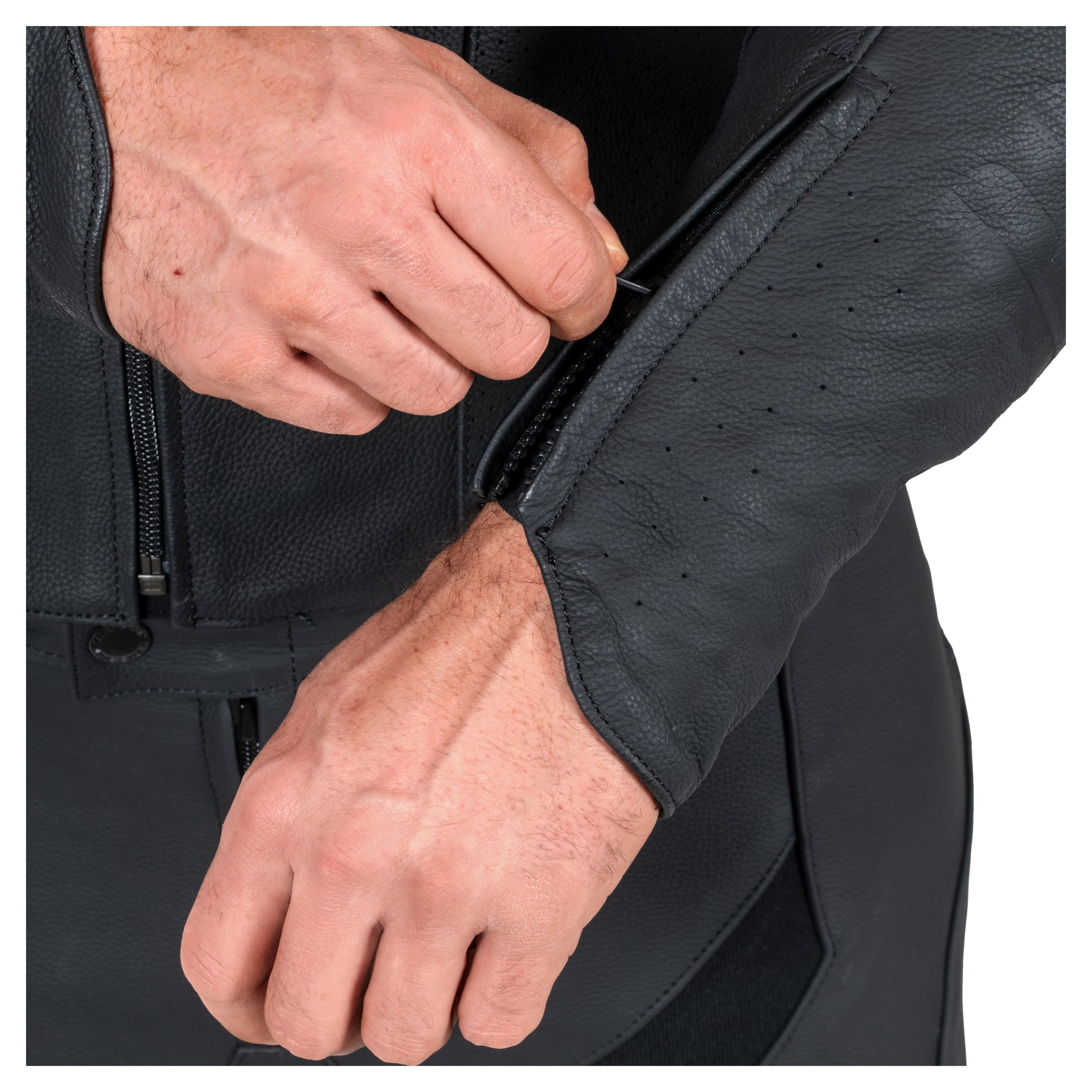 Geacă Moto Piele Rekurv C-11.07 Bărbați - Sportivă, Perforată