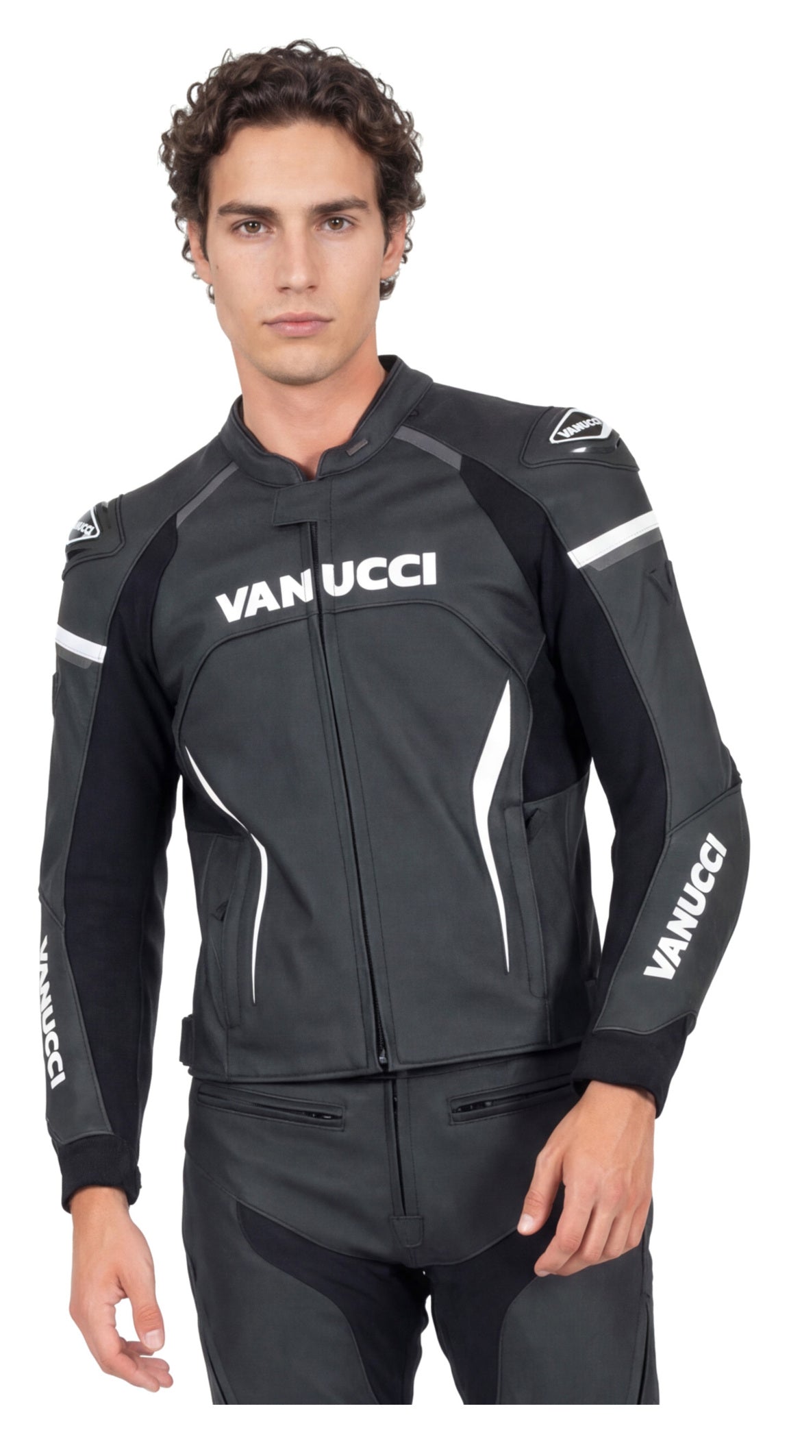 Geacă Moto Piele Sport Vanucci VSJ-5 Bărbați - Protecție AA