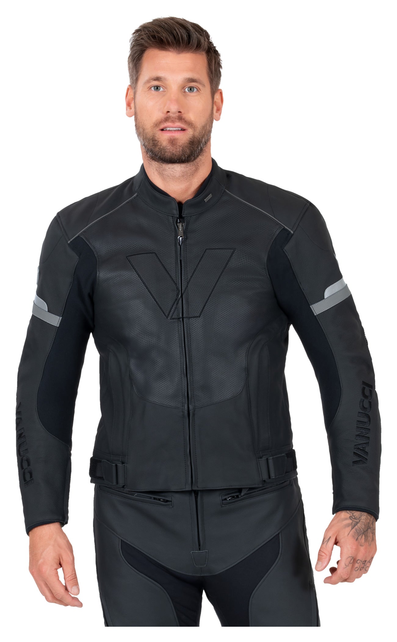 Geacă Moto Piele Vanucci VSJ-2 - Sportivă, Dinamică, Protecție AA