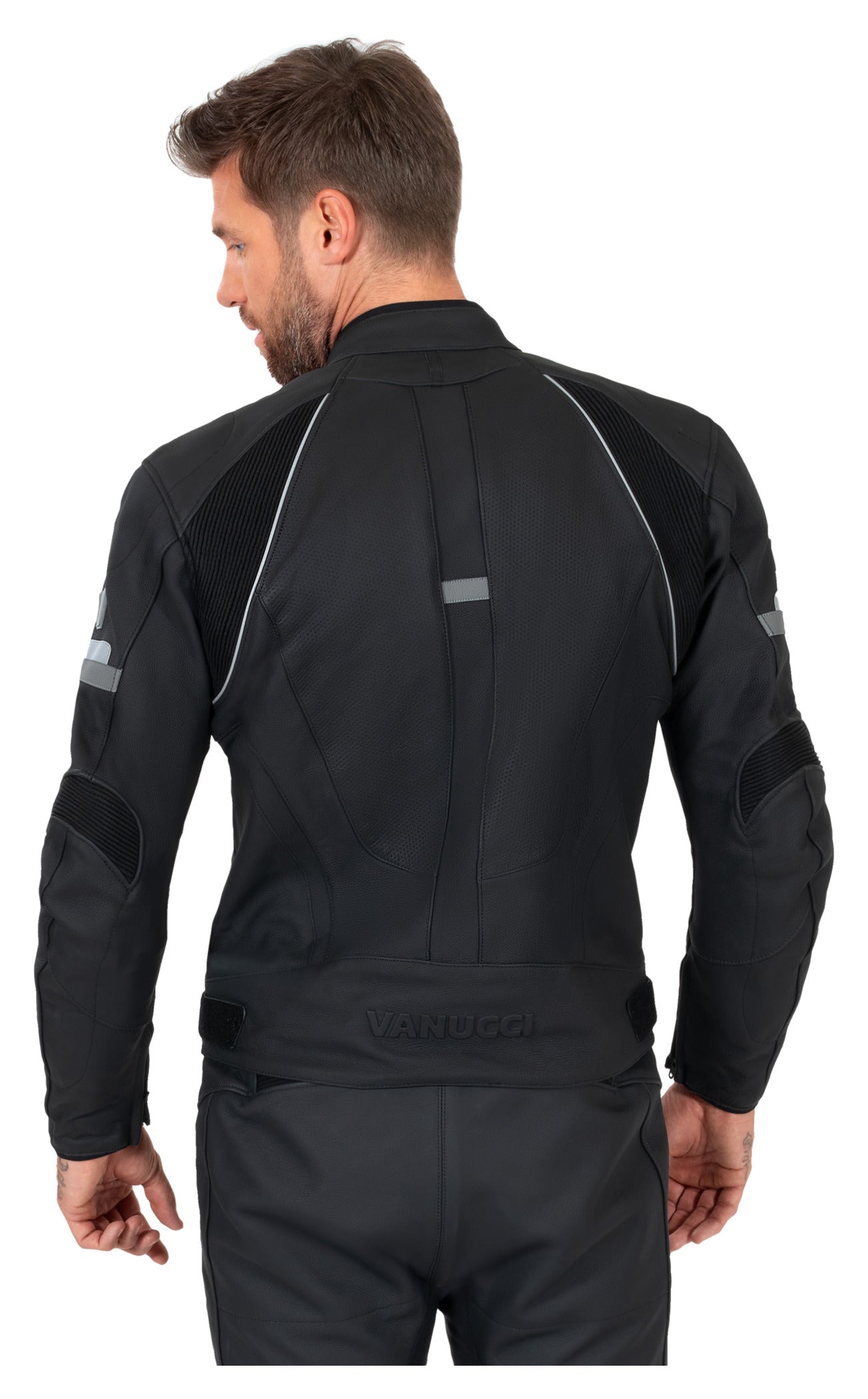 Geacă Moto Piele Vanucci VSJ-2 - Sportivă, Dinamică, Protecție AA