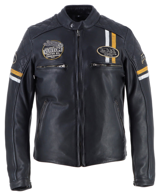 Geacă Moto Piele Von Dutch Race Now Helstons - Vintage, Impermeabilă