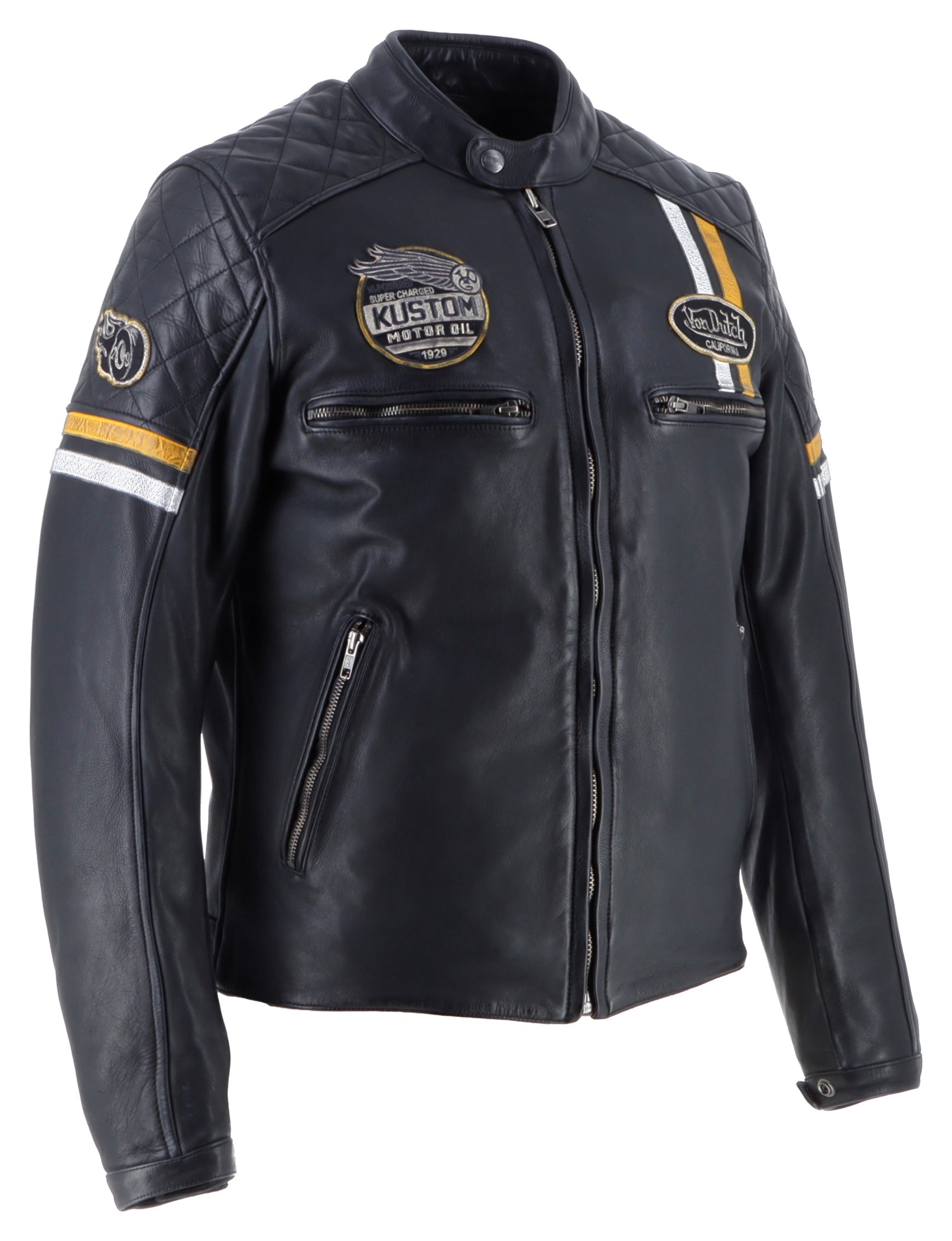 Geacă Moto Piele Von Dutch Race Now Helstons - Vintage, Impermeabilă