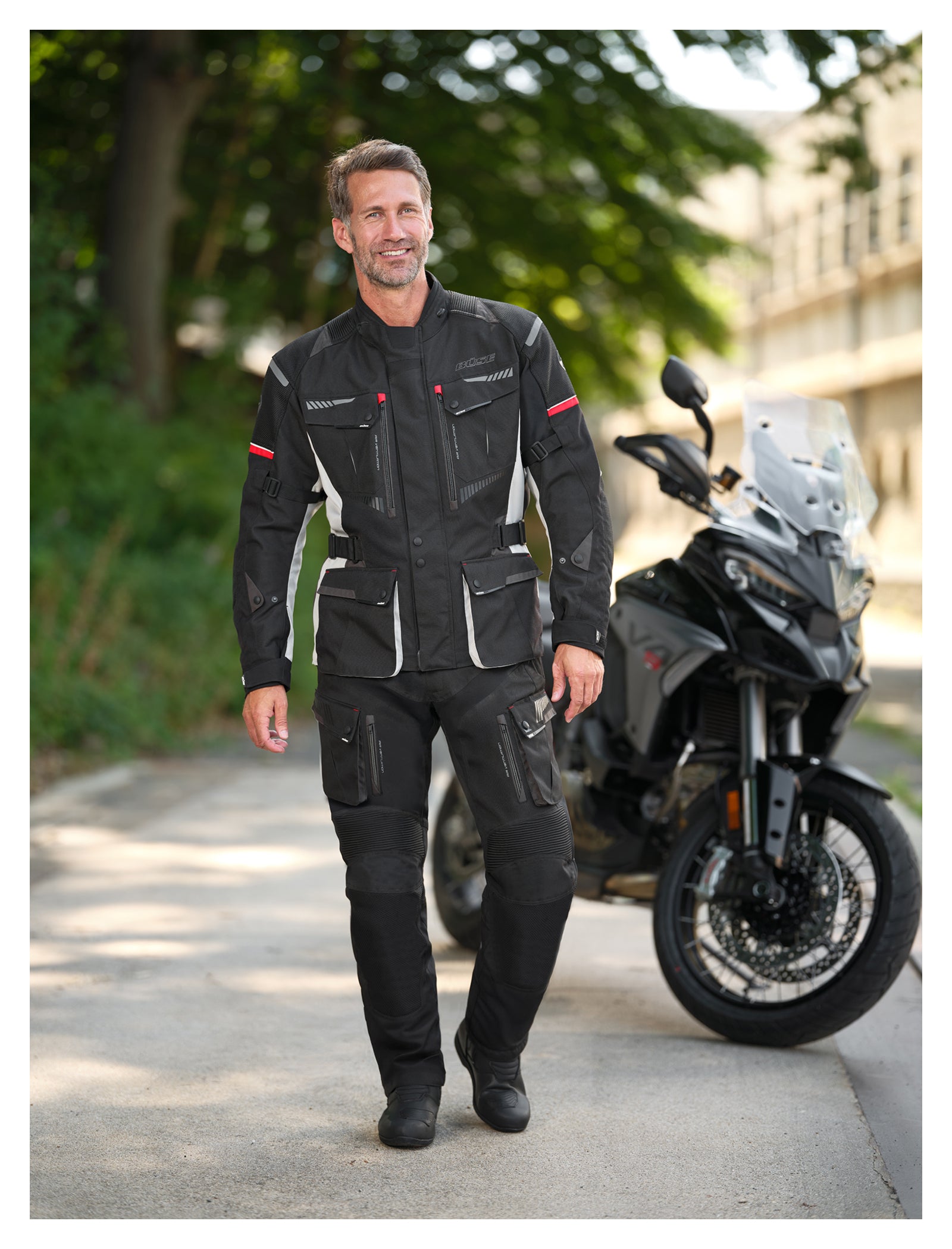 Geacă Moto Textilă Murano IV LE Büse - Impermeabilă, Protecții Nivel 2