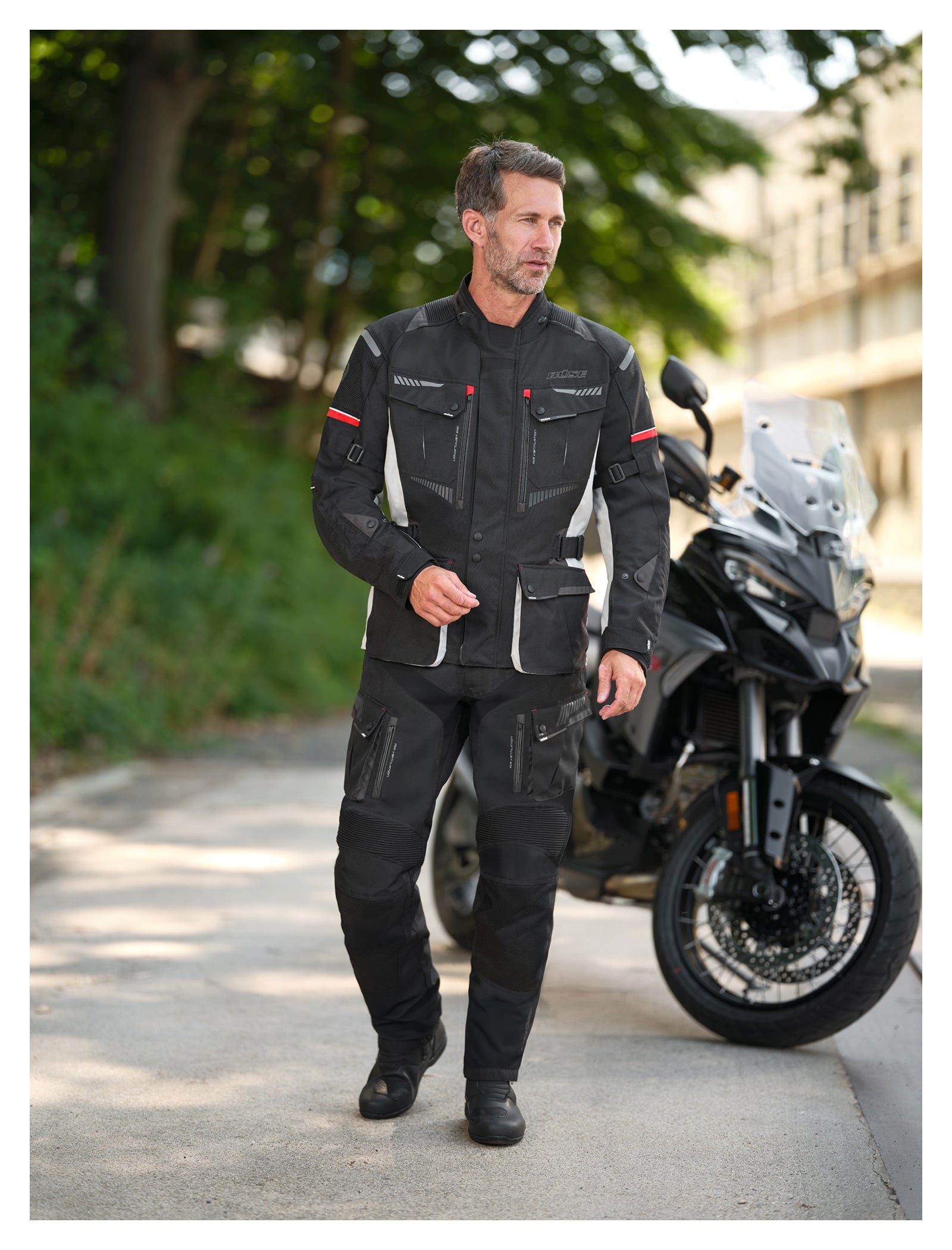 Geacă Moto Textilă Murano IV LE Büse - Impermeabilă, Protecții Nivel 2